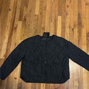 Black lightweight cropped Quilted Jacket